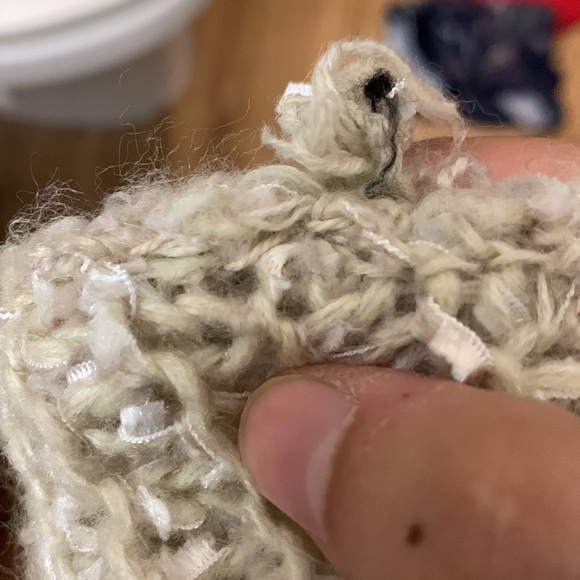 alya repaired tan flower cardigan size small - Picture 4 of 6